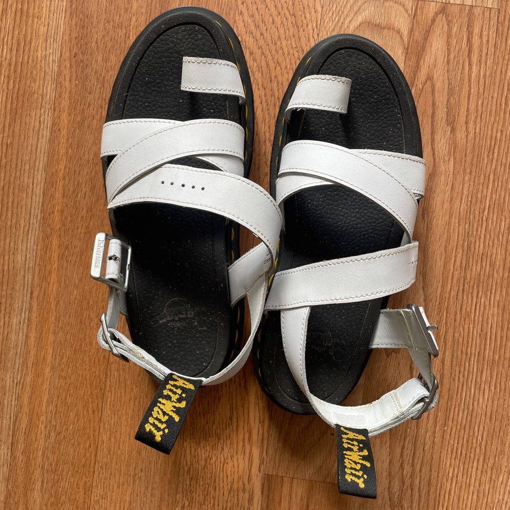 Dr. Martens White and Black Platform Sandals - Picture 9 of 10